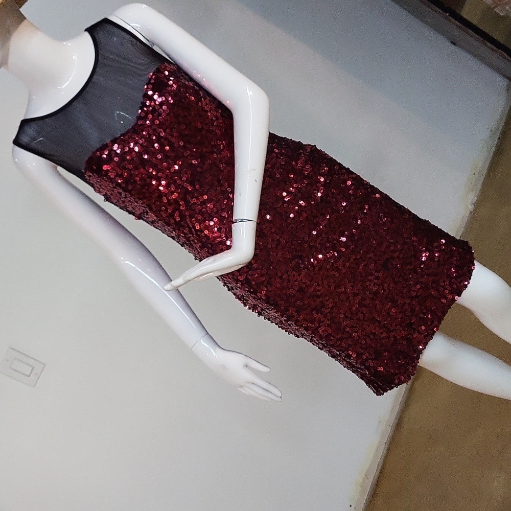 City Triangles Sequin Sleeveless Dress